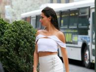 Adriana Lima seksownie na ulicach Nowego Jorku